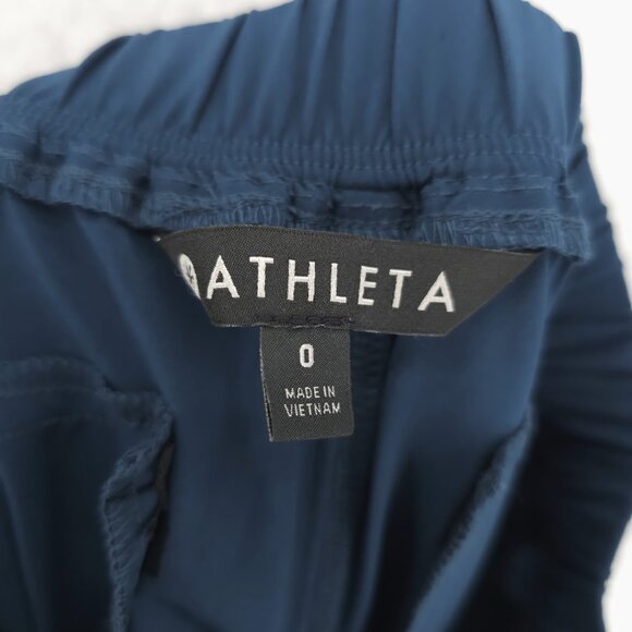 ATHLETA Aspire Ankle Pant Constellation Blue Cinch Lightweight EUC Size 0 - Picture 6 of 8